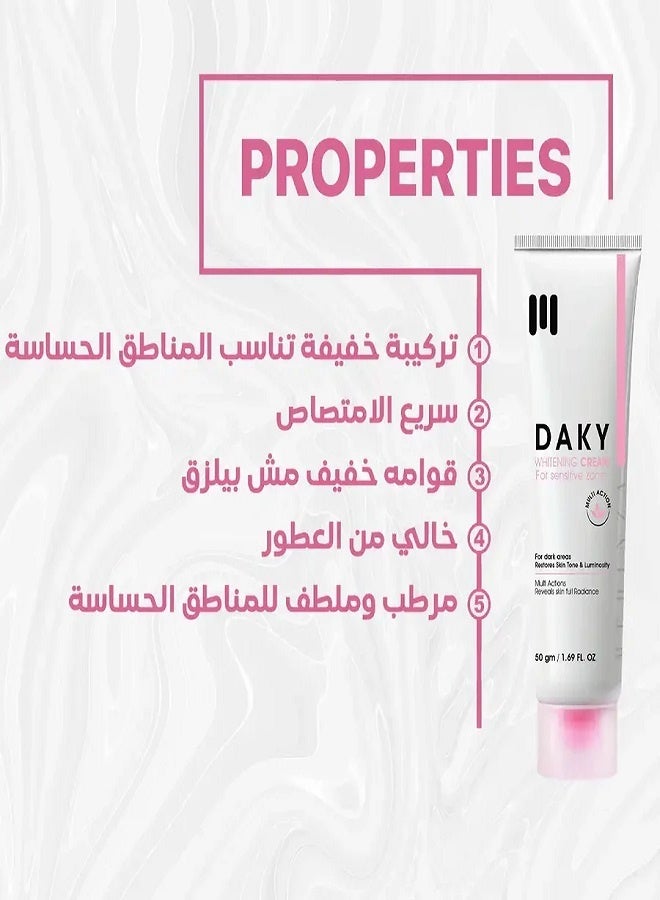 Daky Whitening Senstive Zone Cream - 50g - Image 4